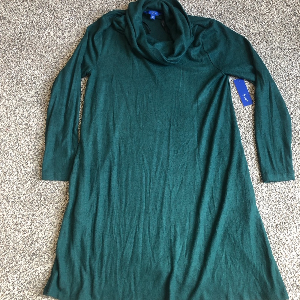 APT. 9 Women's Green Cowl Neck Sweater Dress